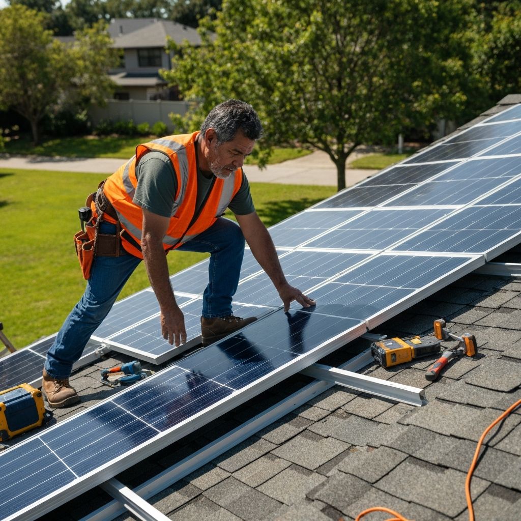 Solar panel installation